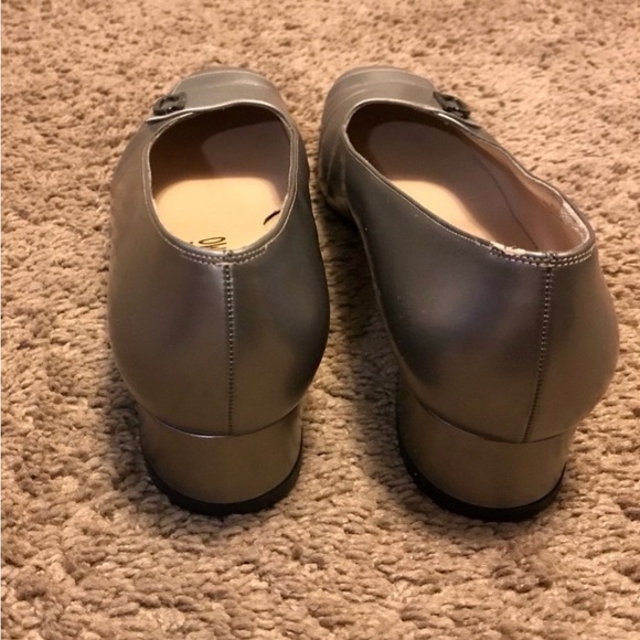 Salvatore Ferragamo Women's Francesca Pewter Metallic Calfskin Loafers - Picture 10 of 10